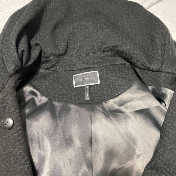 Le Château Hooded Coat Women Size Medium black - Picture 6 of 16